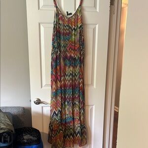 New Directions Colorful Chevron Maxi Dress